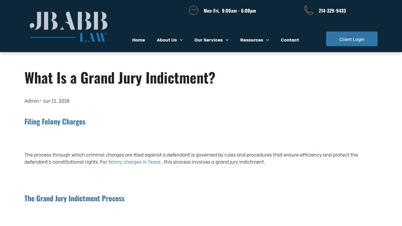 What Is a Grand Jury Indictment? - JBabb Law